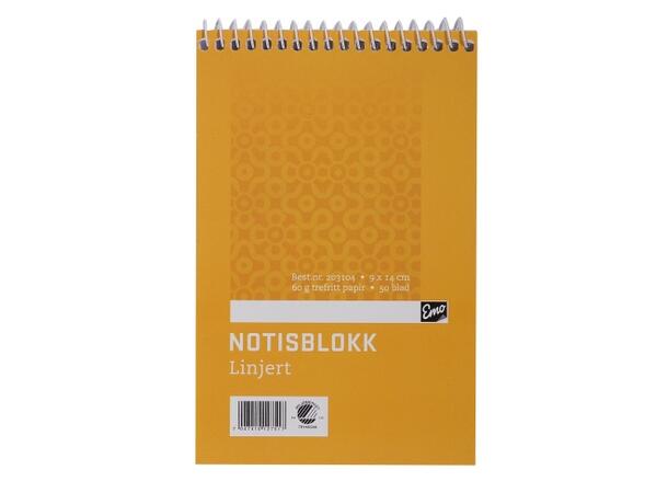 Notisblokk spiral 9x14Cm 50 Bl 